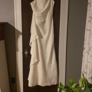 Embroidered Evening gown off white
